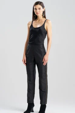 Natori Pants, Skirts & Shorts|Couture Pants-Couture Silk Dupioni Embroidered Slim Pants