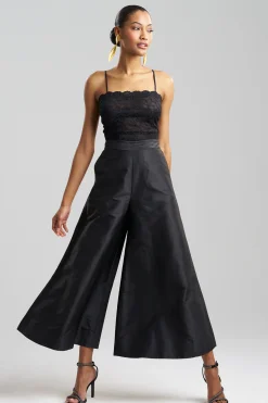 Natori Pants, Skirts & Shorts|Couture Pants-Couture Silk Dupioni Palazzo Ankle Pants
