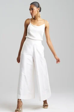 Natori Pants, Skirts & Shorts|Couture Pants-Couture Silk Dupioni Palazzo Ankle Pants