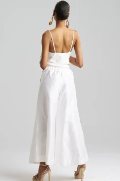 Natori Pants, Skirts & Shorts|Couture Pants-Couture Silk Dupioni Palazzo Ankle Pants