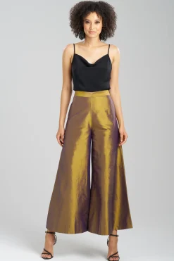 Natori Pants, Skirts & Shorts|Couture Pants-Couture Silk Dupioni Palazzo Ankle Pants