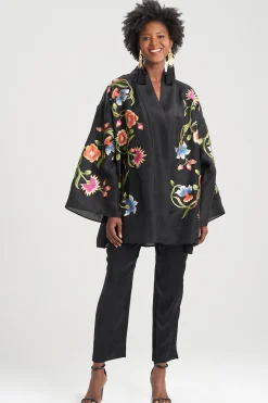 Natori Robes & Kimonos|Couture Robes-Couture Silk Organza Embroidered Wrap