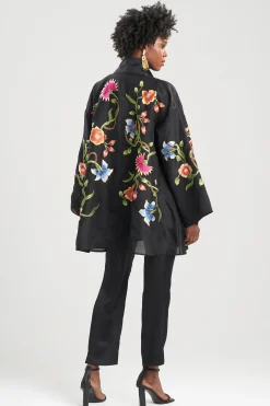 Natori Robes & Kimonos|Couture Robes-Couture Silk Organza Embroidered Wrap