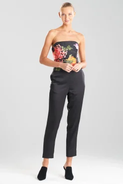 Natori Bustiers & Camis|Couture Tops-Couture Silk Taffeta Applique Bustier