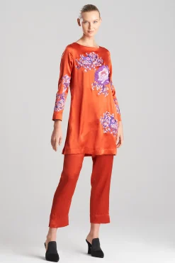 Natori Tops, Shirts & Tunics|Couture Tops-Couture Sumida Embroidered Silk Tunic