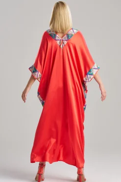 Natori Couture Caftans-Couture Toulouse Embroidered Kimono Silk Caftan