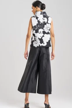 Natori Tops, Shirts & Tunics-Cressida Applique Crop Funnel Top