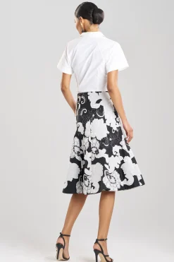 Natori Pants, Skirts & Shorts-Cressida Applique Flair Skirt