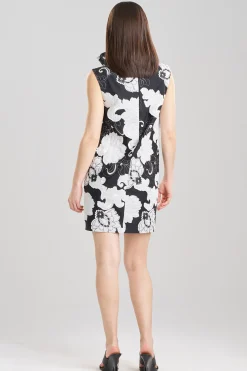 Natori Dresses-Cressida Applique Funnel Shift Dress