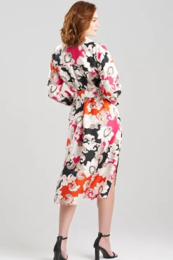 Natori Dresses-Cressida Printed Silk Twill Oversized Shirtdress