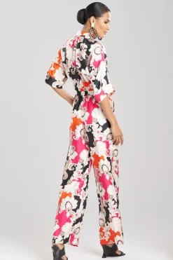 Natori Jumpsuits-Cressida Printed Silk Twill Jumpsuit