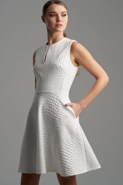 Natori Dresses-Crocodile Jacquard Dress