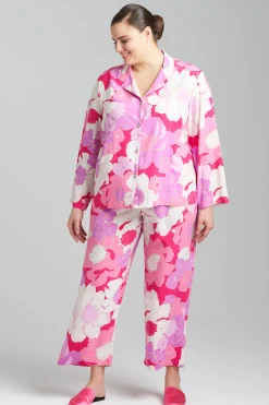 Natori Plus Sizes|Pajama Sets-Croisette Notch PJ