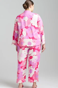 Natori Plus Sizes|Pajama Sets-Croisette Notch PJ