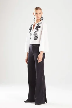 Natori Pants, Skirts & Shorts-Denim Side Slit Pants