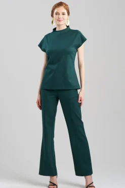 Natori Plus Sizes|Tops, Shirts & Tunics-Double Jersey Funnel Neck Top
