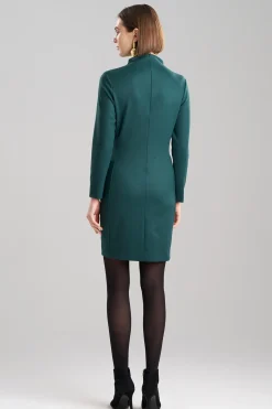 Natori Dresses-Double Jersey Mock Neck Sheath Dress