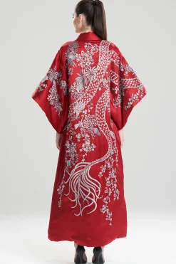 Natori Robes & Kimonos|Couture Robes-Dragon Embroidery Silk Robe