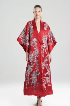 Natori Robes & Kimonos|Couture Robes-Dragon Embroidery Silk Robe