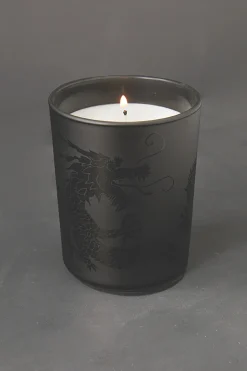 Natori Home Accents-Dragon Etched Candle