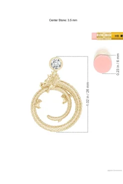 Natori Necklaces|Dragon-Dragon 14k Slider Pendant With Diamond