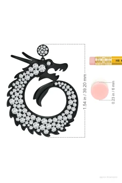 Natori Earrings|Dragon-Dragon Lab-Grown Diamond Silver Drop Earrings
