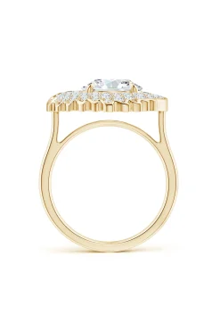 Natori Rings|Dragon-Dragon Lab-Grown 14K Gold Round Diamond Ring