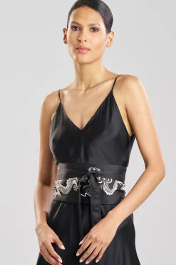 Natori Unisex|Belts-Dragon Luxe Charmeuse Obi Unisex Belt