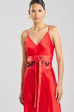Natori Unisex|Belts-Dragon Luxe Charmeuse Obi Unisex Belt