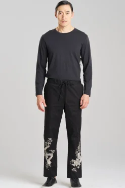 Natori Unisex|Pants, Skirts & Shorts-Dragon Techno Poplin Embroidered Unisex Pants