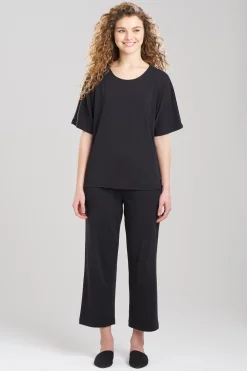 Natori Pajama Tops-Ease Boat Neck Top