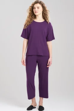 Natori Pajama Tops-Ease Boat Neck Top