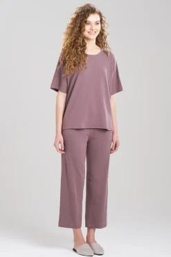 Natori Pajama Tops-Ease Boat Neck Top
