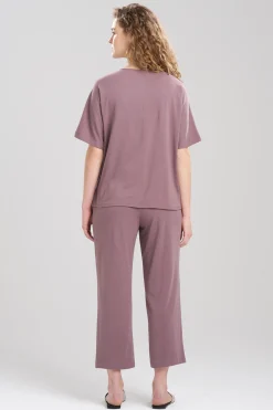 Natori Pajama Tops-Ease Boat Neck Top
