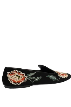 Natori Loafers-Edda Suede Embroidered Loafer