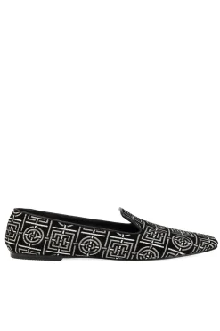 Natori Loafers-Edda Suede Infinity Embroidered Loafer