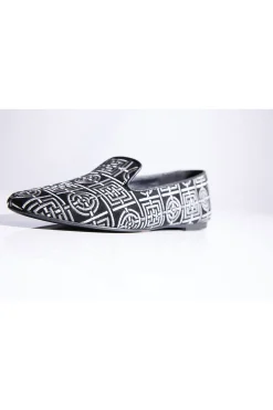 Natori Loafers-Edda Suede Infinity Embroidered Loafer