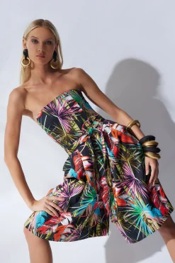 Natori Jumpsuits-El Nido Cotton Poplin Belted Romper