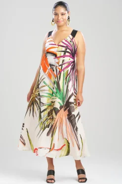 Natori Dresses|Wedding Guest Dresses-El Nido Obi Silk Midi Dress