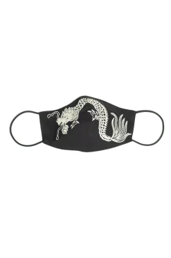 Natori Face Masks-Embroidered Dragon Face Mask