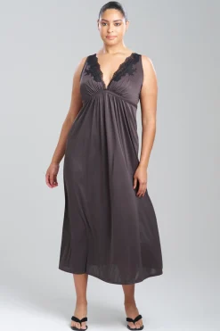 Natori Plus Sizes|Gowns-Enchant Lace Applique Gown
