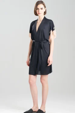 Natori Robes & Kimonos-Enchant Lace Applique Wrap