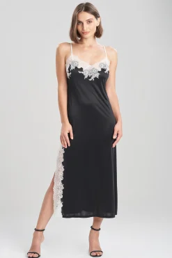 Natori Gowns-Enchant Lace Slit Gown