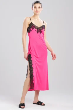 Natori Gowns-Enchant Lace Slit Gown