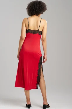 Natori Gowns-Enchant Lace Slit Gown