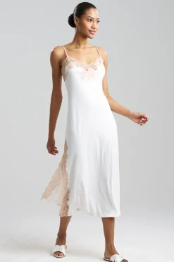 Natori Gowns-Enchant Lace Slit Gown