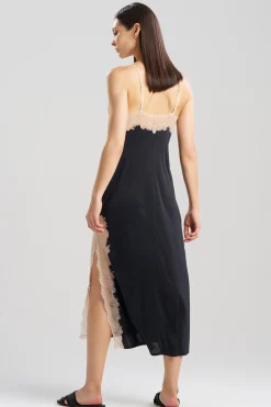 Natori Gowns-Enchant Lace Slit Gown