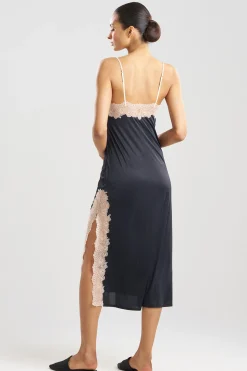 Natori Gowns-Enchant Lace Slit Gown