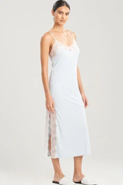 Natori Gowns-Enchant Lace Slit Gown