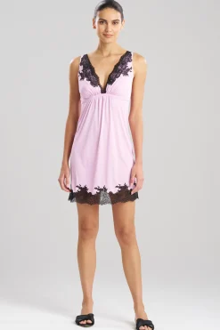 Natori Chemises-Enchant V-Neck Lace Applique Chemise